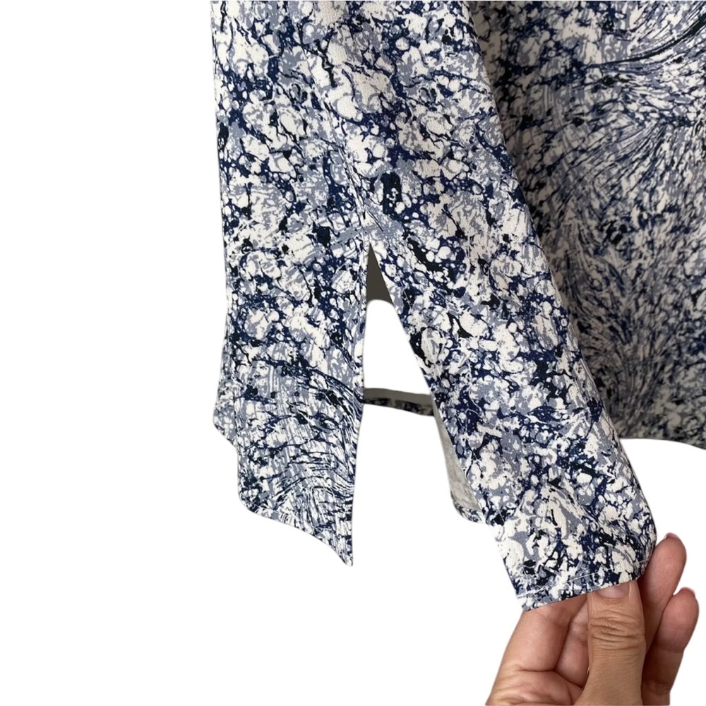 MM Lafluer Townsend Top Indigo Marble Sz. S - Picture 9 of 11